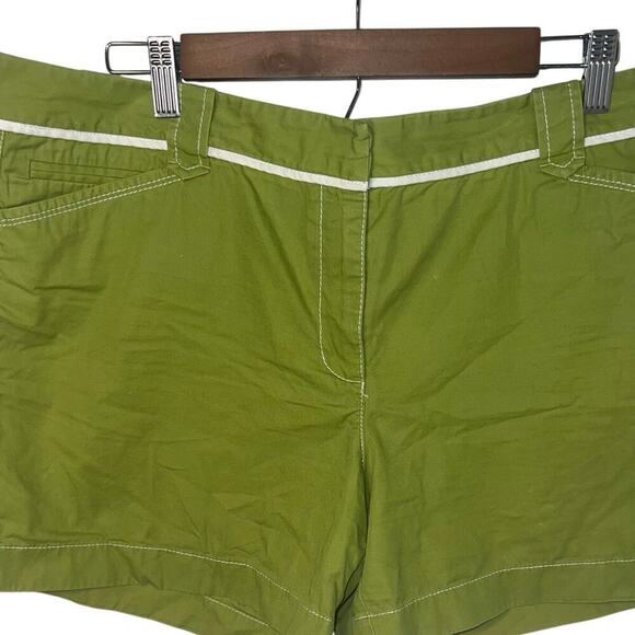 Ann Taylor women’s size 14 Vintage lime green button flap granola girl shorts - Picture 3 of 7